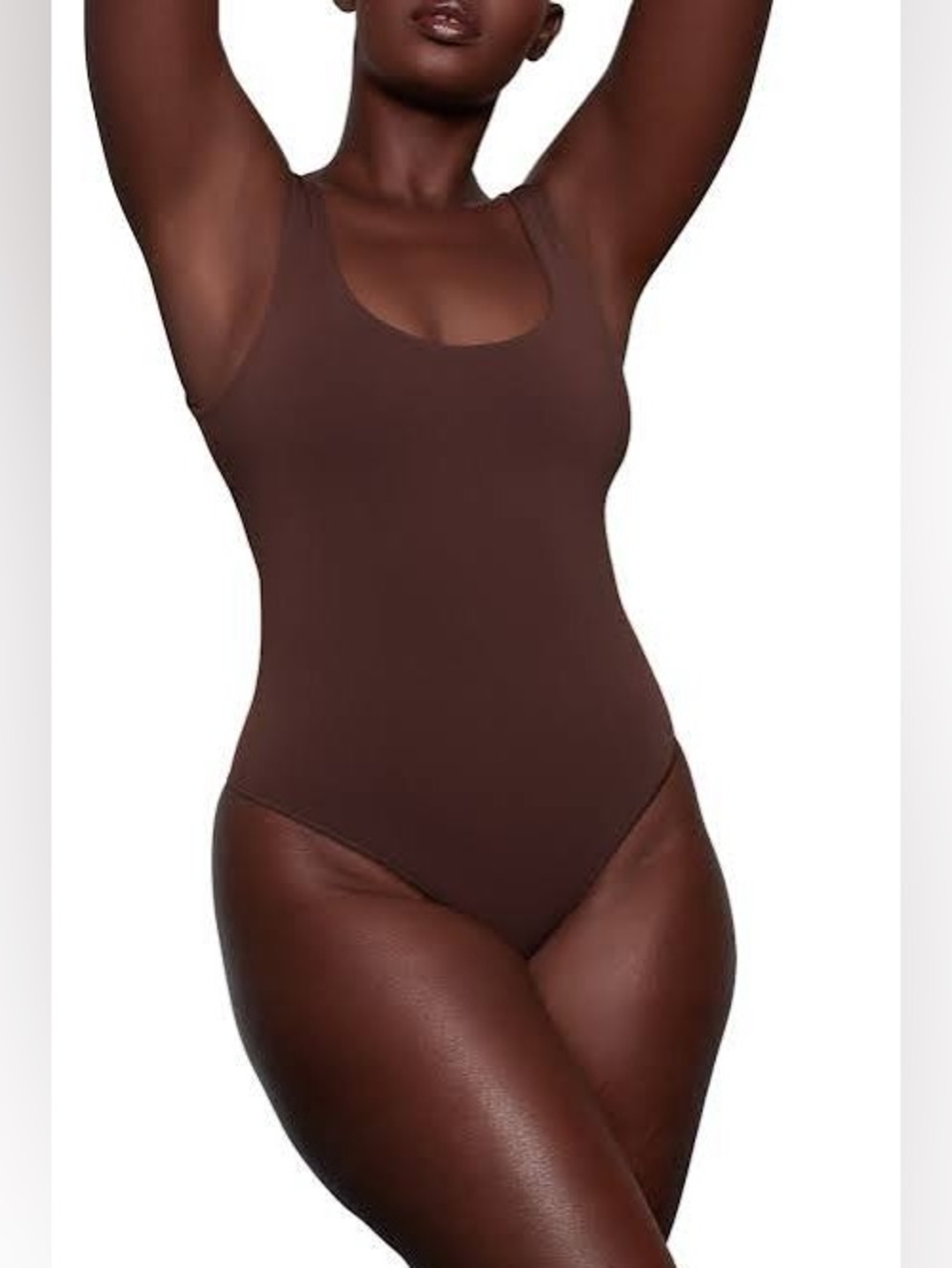 SKIMS SOFT SOOTHING SEAMLESS THONG BODYSUIT COLOR COCOA SIZE 2X NWT